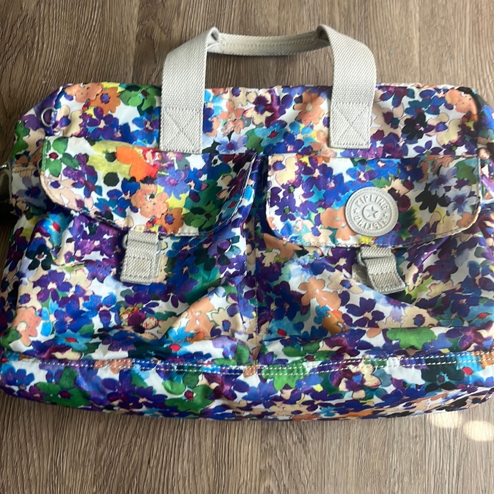 Kipling floral diaper bag